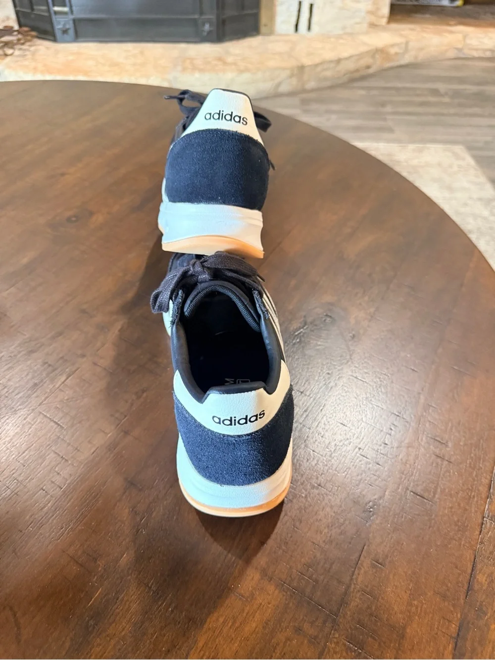 Brand New! No box adidas Black and White Retro Runner Sneakers with Gum Toe